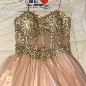 Rose gold prom dress